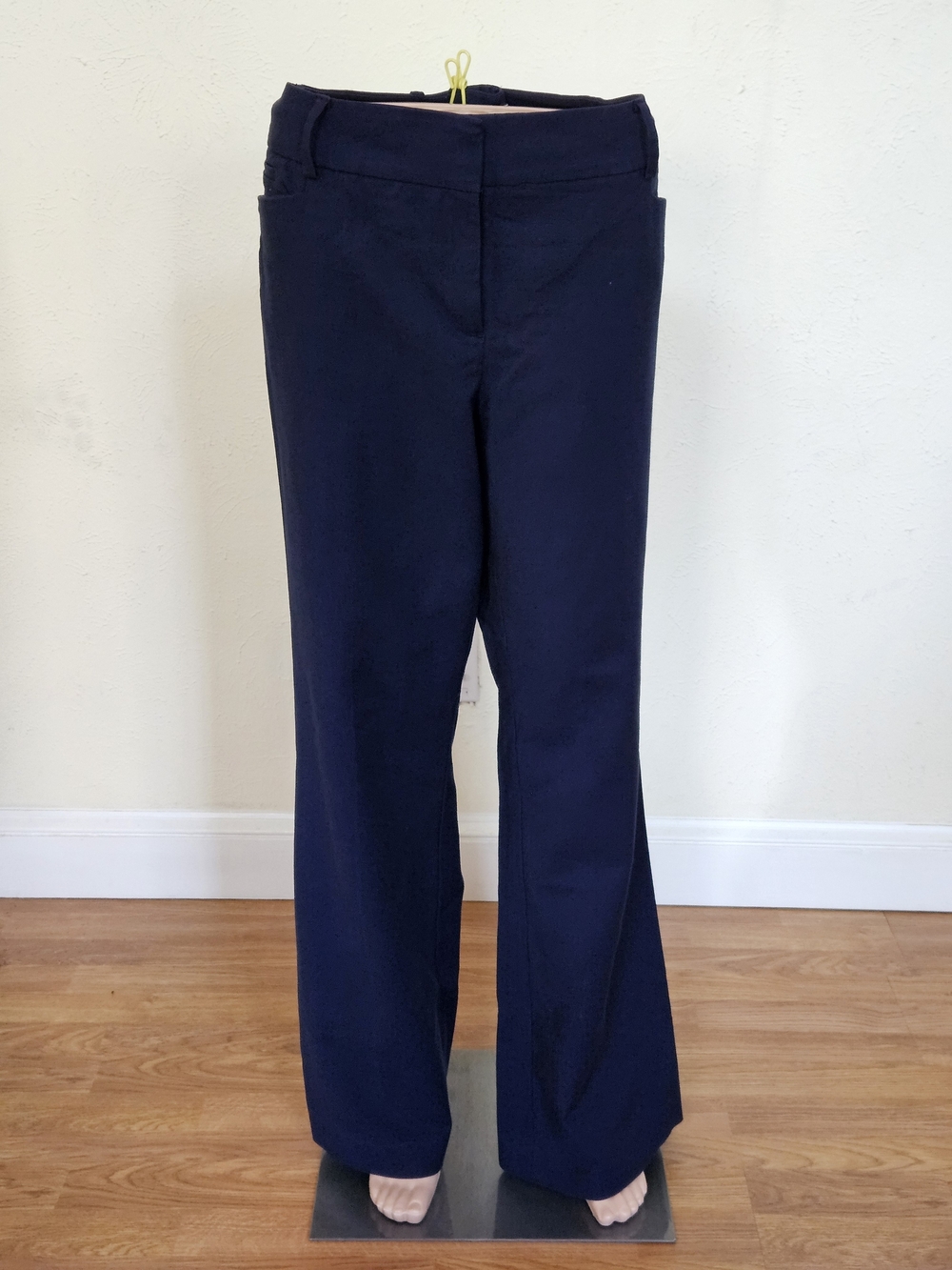 Wide-Leg Navy Women's Dress Pants